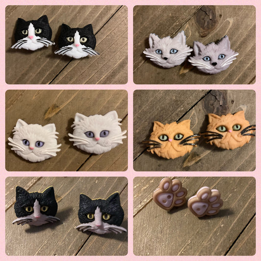 Cuddly CAT Post Earrings (6 to Choose from)Pink tiful of LOVE