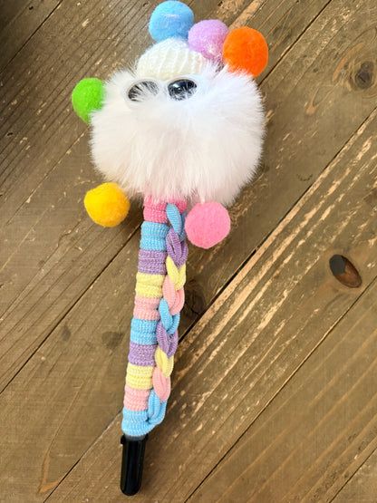 Adorable White Pom Pom Pen