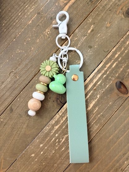 Green Wristlet Keychain