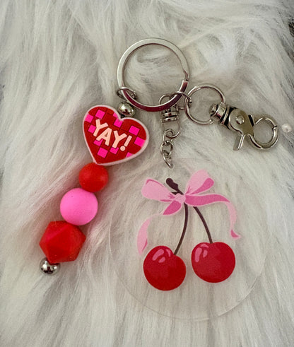Yay for Cherry Keychain