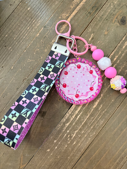 Cherry Wristlet Keychain