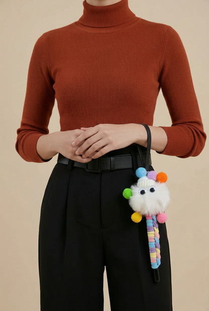 Adorable White Pom Pom Pen