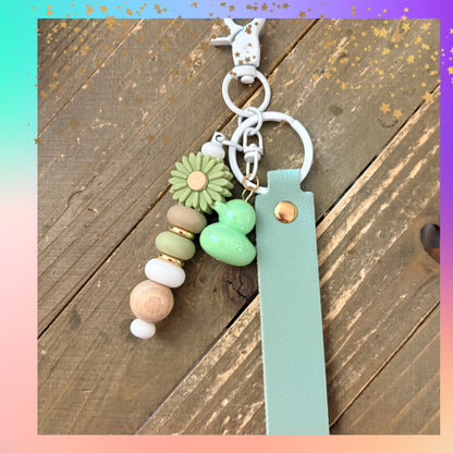 Green Wristlet Keychain