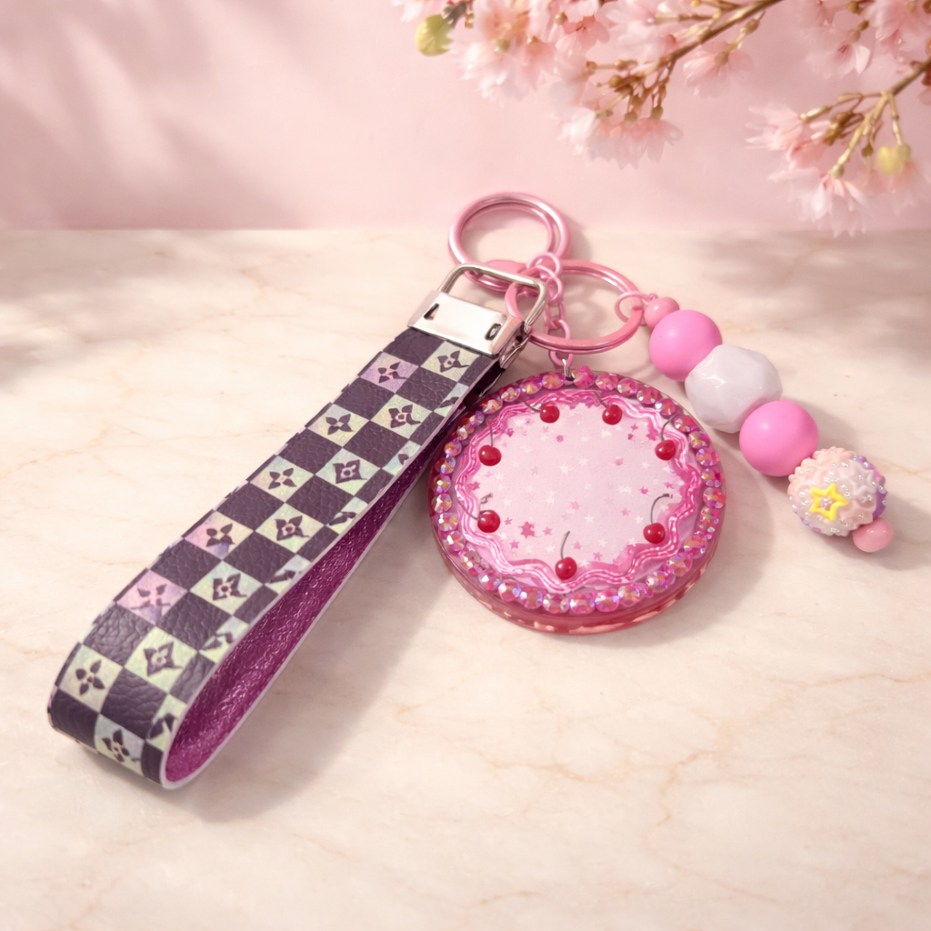 Cherry Wristlet Keychain