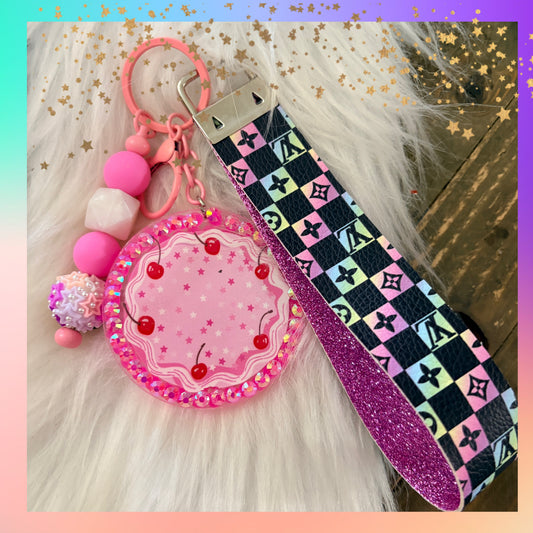 Cherry Wristlet Keychain