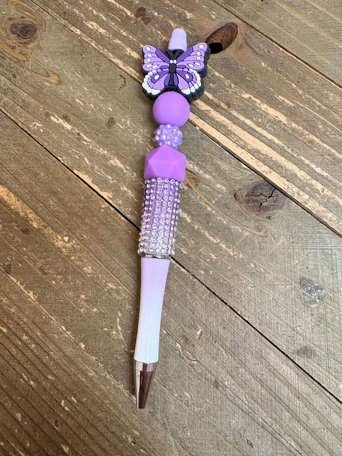 Chic Bundle – Diamond Art Zip Pouch, Butterfly Keychain &amp; Purple Bling Pen