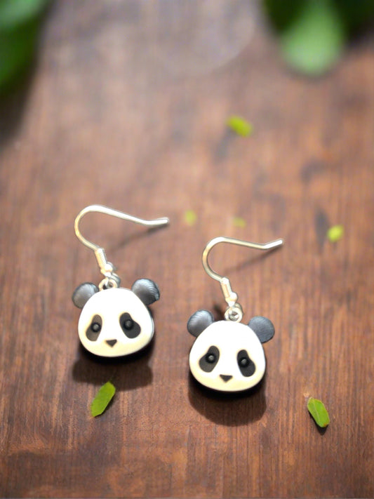 Adorable Panda Head wire EarringsPink tiful of LOVE
