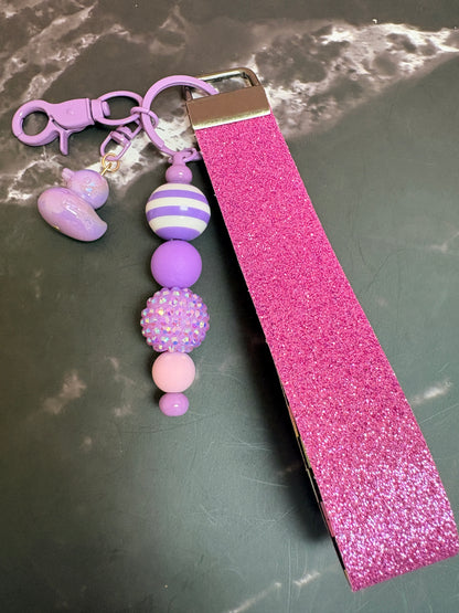 Purple Duck Wristlet Keychain