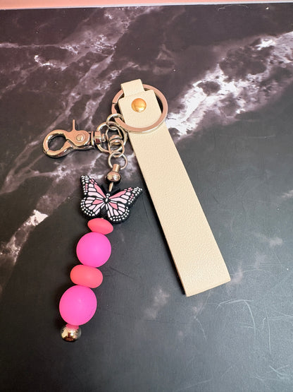 Pretty Pink Butterfly keychain