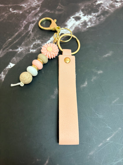 Pink Daisy Keychain