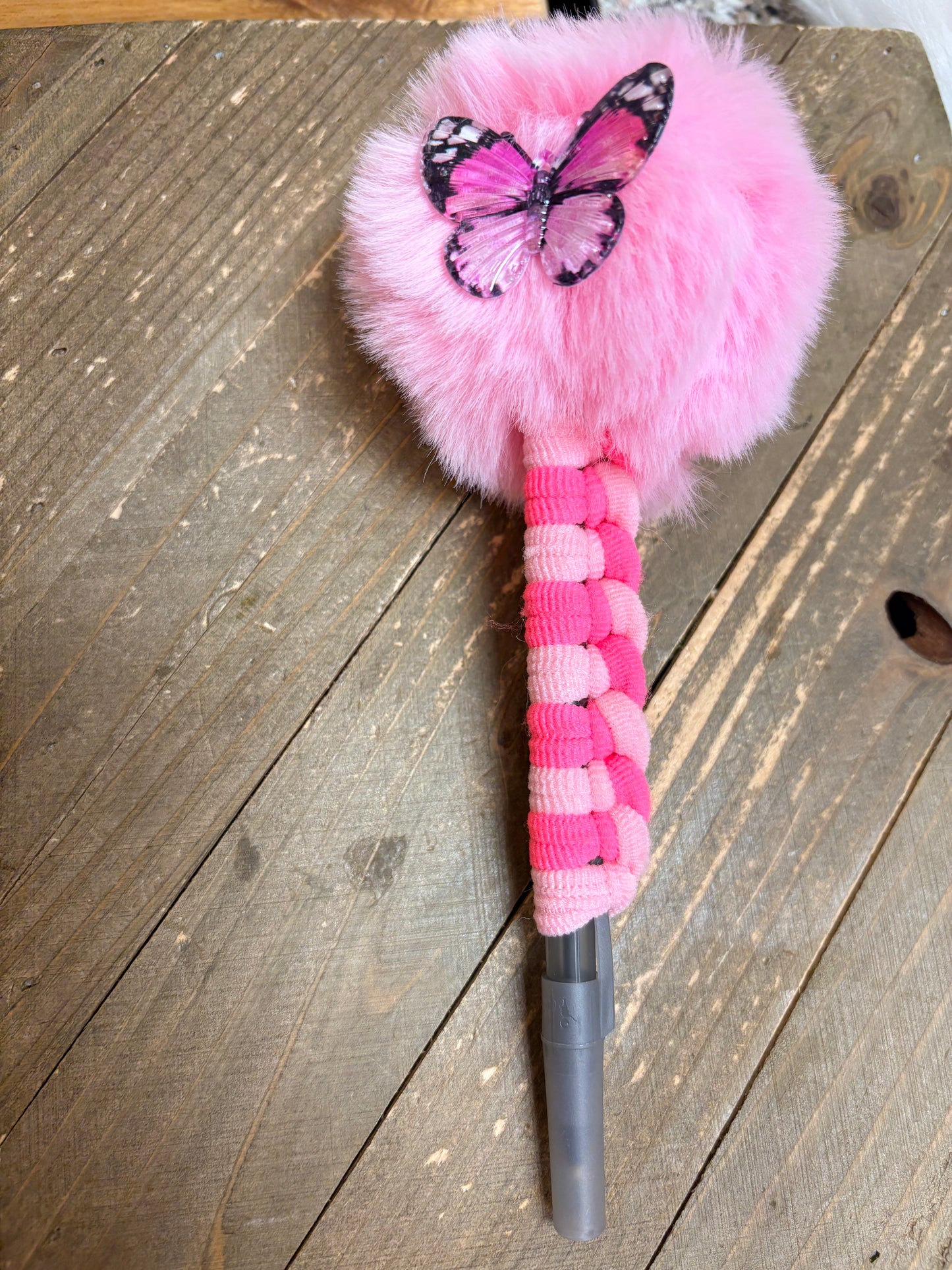 Shades of Pink Pom Pom Pens - 3 to choose from