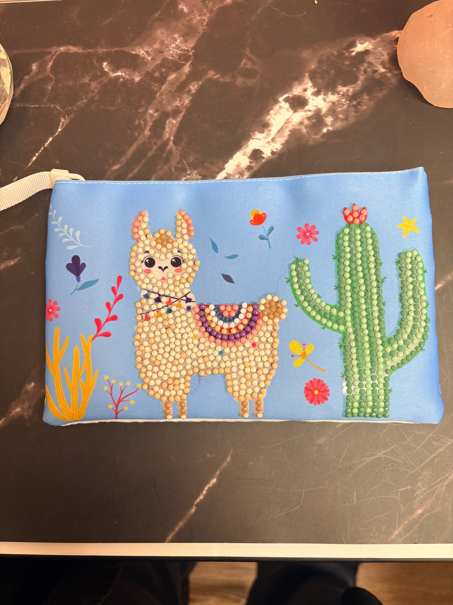 Llama Diamond Art Zippered Pouch