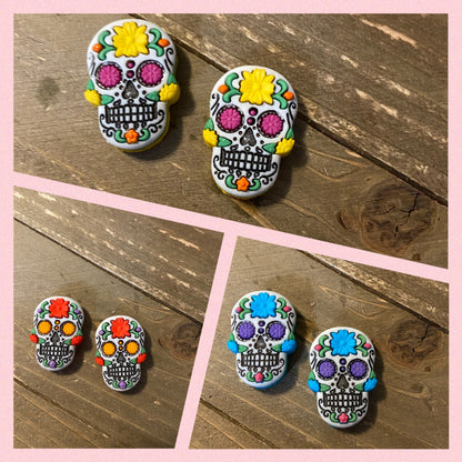 Sugar Skulls Post Earrings (3 different colors to choose from)Pink tiful of LOVE