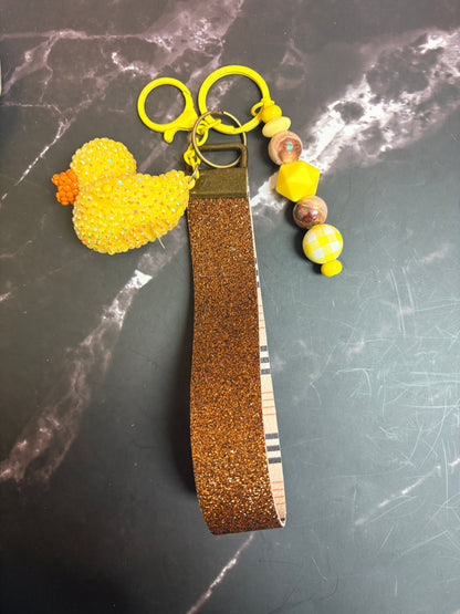 Rubber Ducky Wristlet Keychain