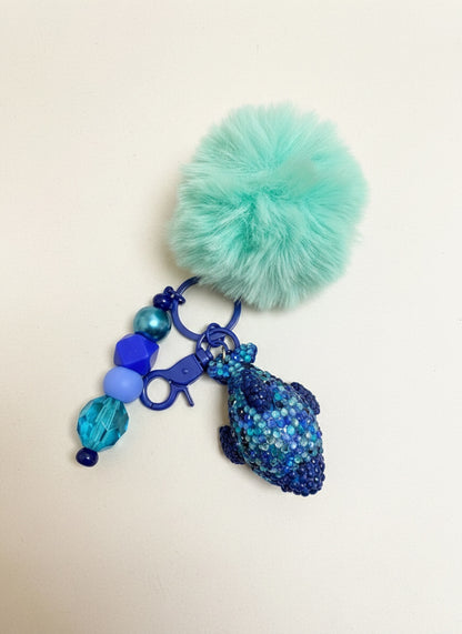 Bling Whale Flashlight Keychain – Rhinestone Gem Decorated LED Keychain