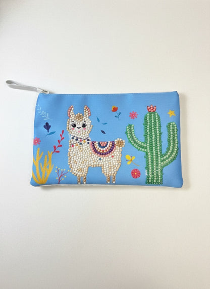 Llama Diamond Art Zippered Pouch