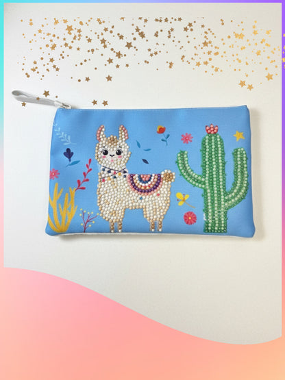 Llama Diamond Art Zippered Pouch