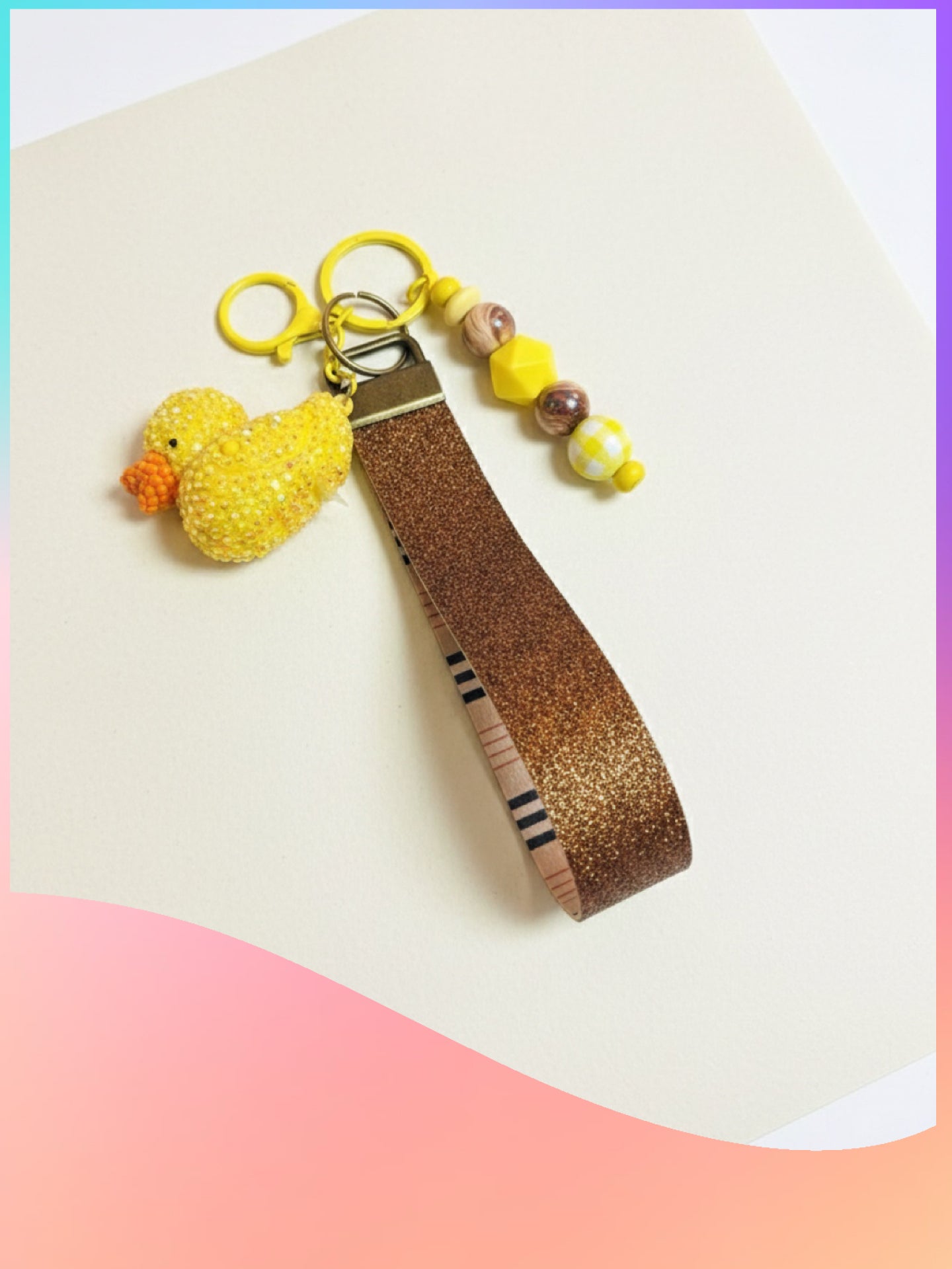 Rubber Ducky Wristlet Keychain