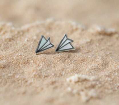 Paper Airplane Stud EarringsPink tiful of LOVE