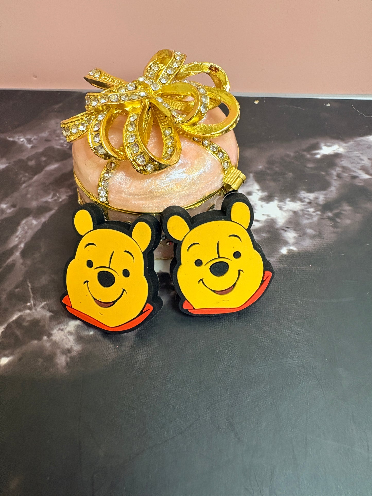 Sunny Yellow Bear Post Earrings – Cute Character-Inspired Studs