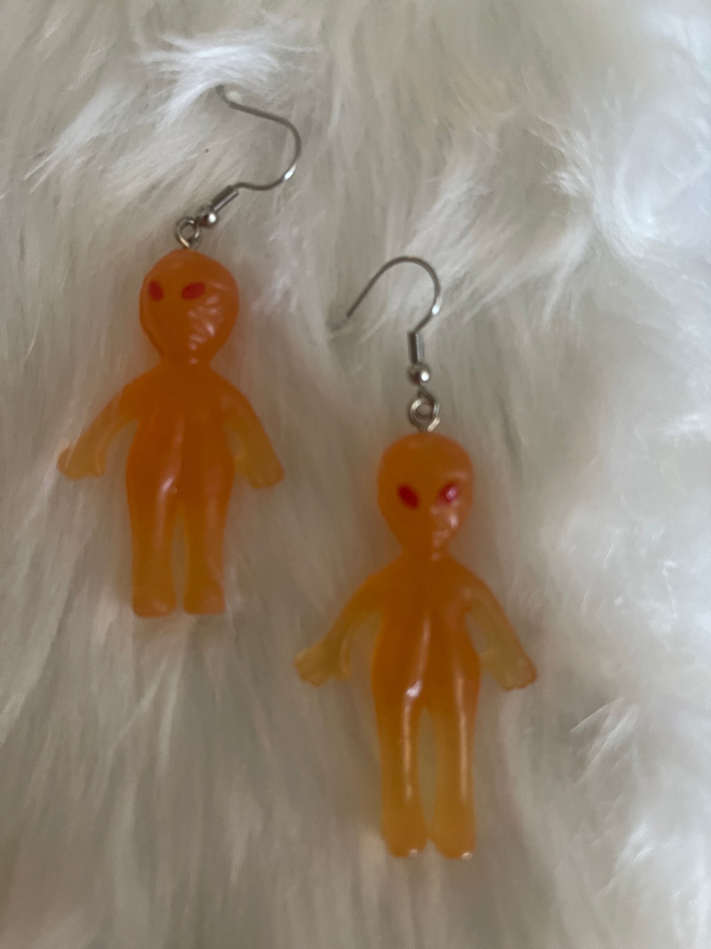 Orange Alien Wire EarringsPink tiful of LOVE