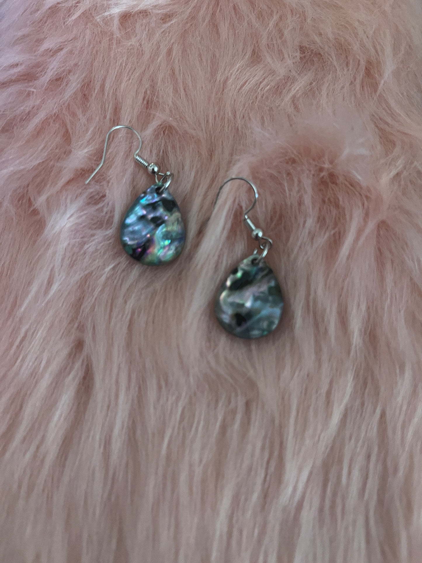 Paua Shell Teardrop Charms Wire EarringsPink tiful of LOVE