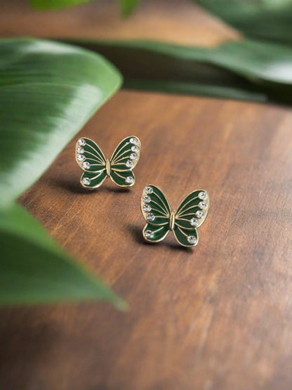 Green Butterfly Stud EarringsPink tiful of LOVE