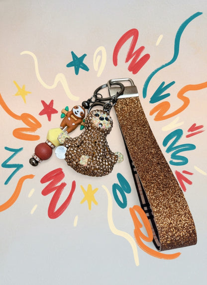 Sloth Wristlet Keychain