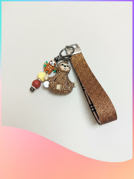 Sloth Wristlet Keychain