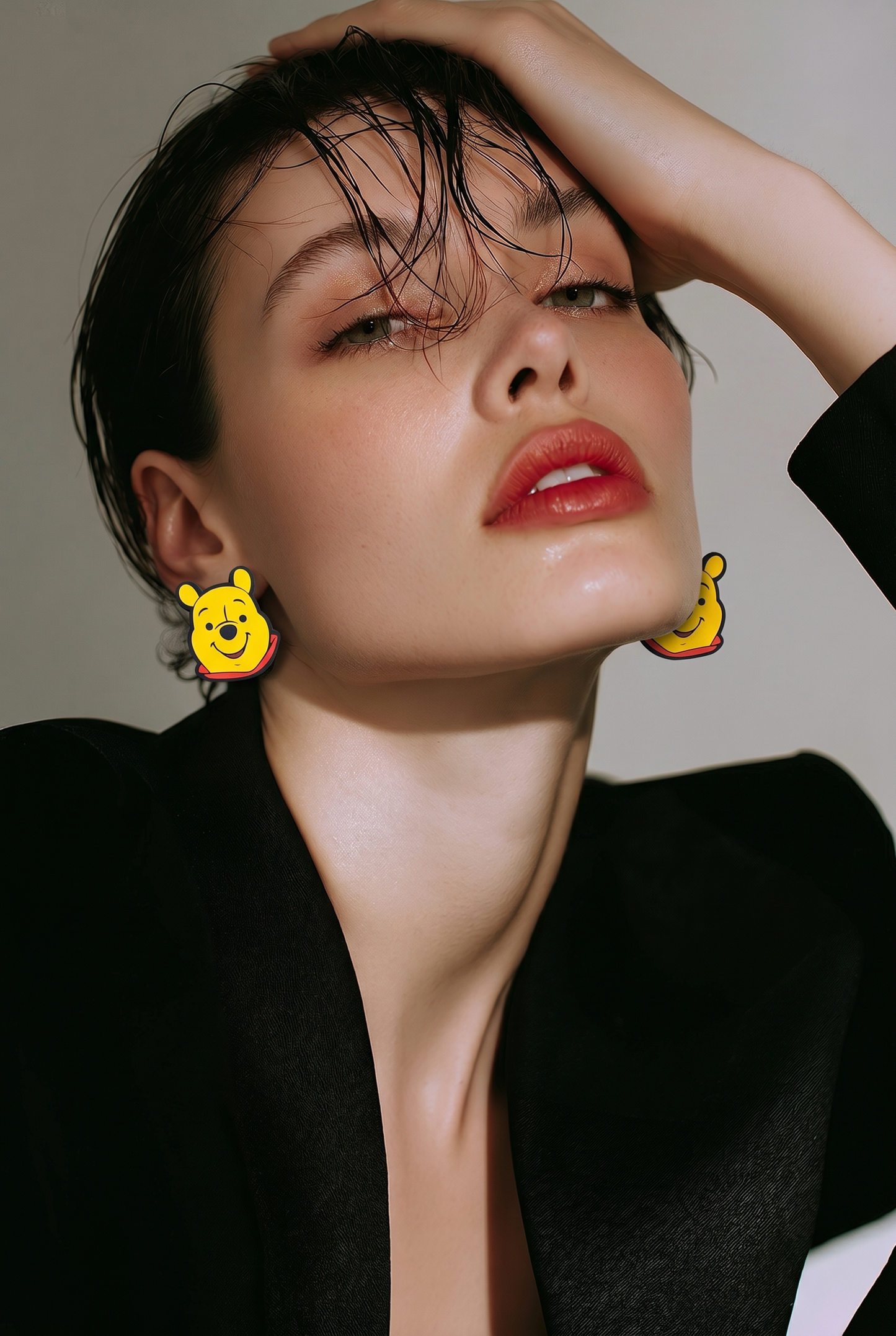Sunny Yellow Bear Post Earrings – Cute Character-Inspired Studs