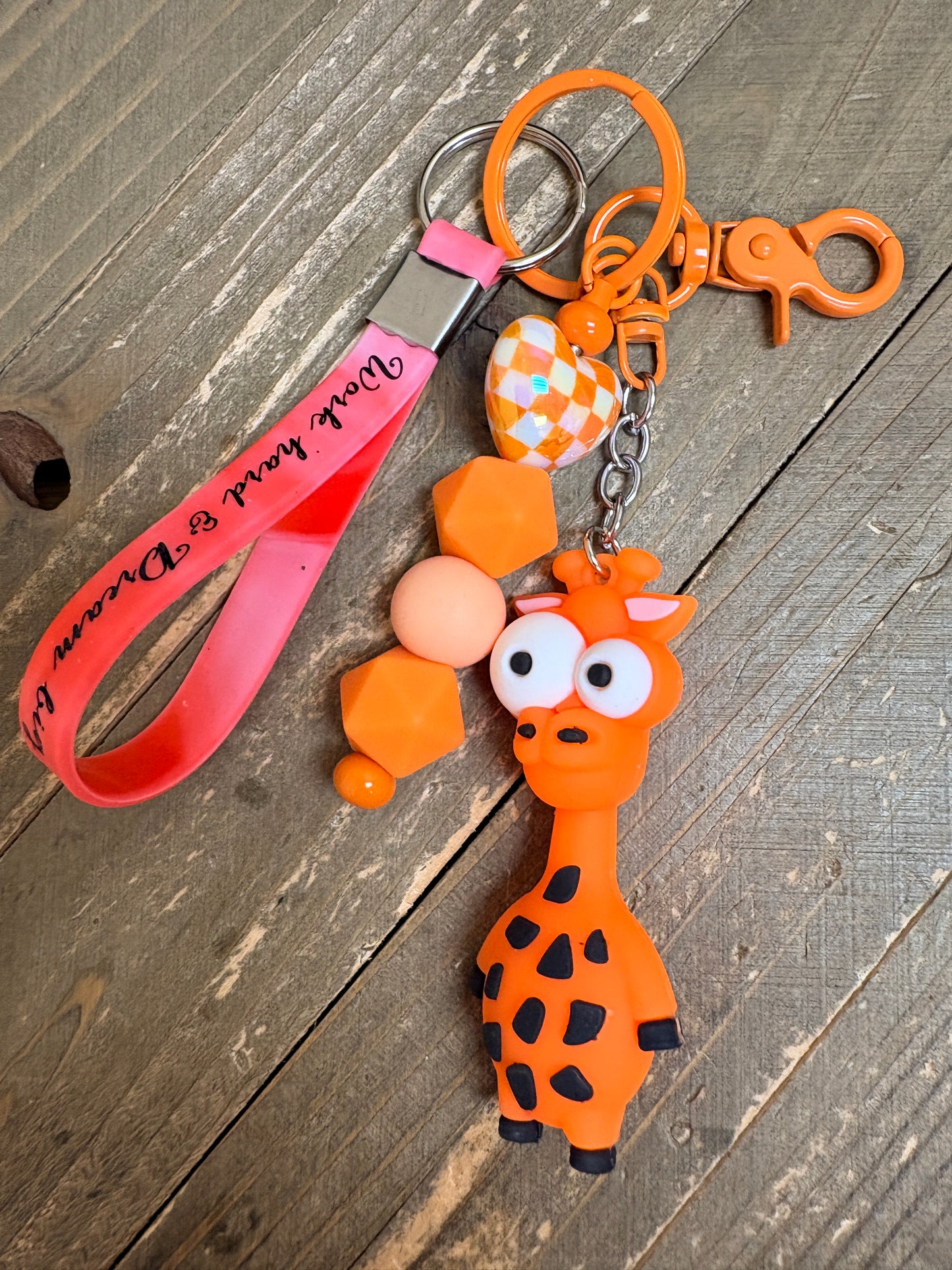 Giraffe Keychain Wristlet