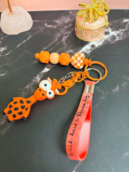 Giraffe Keychain Wristlet