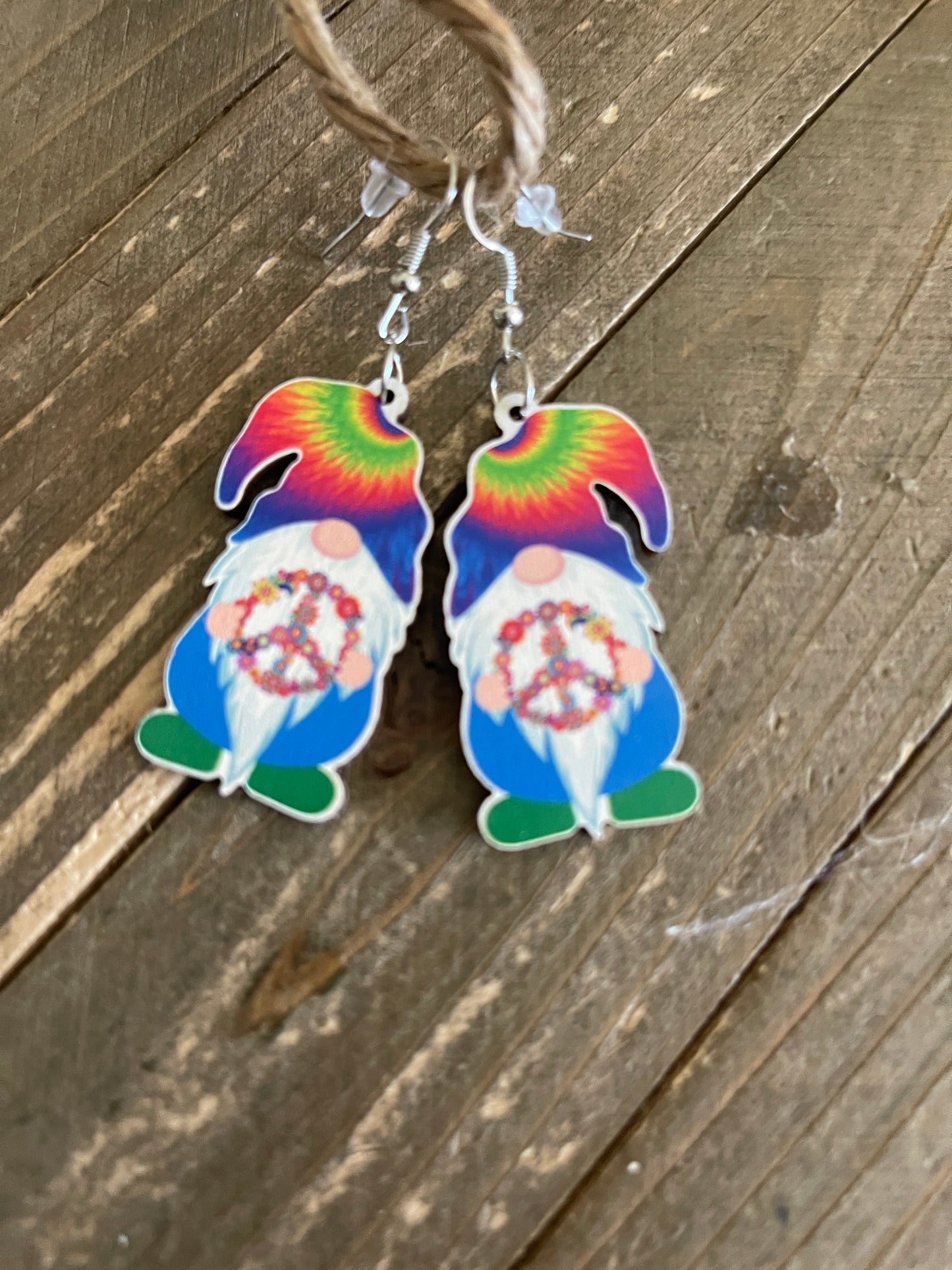 Hippie Gnome Wire earringsPink tiful of LOVE