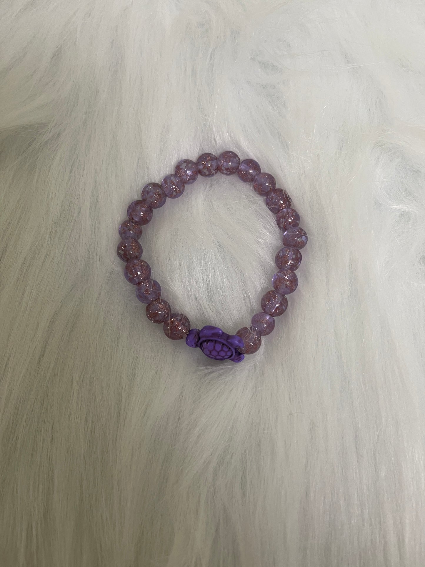 Sparkling Glass Bead Sea Turtle Bracelet- LavendarPink tiful of LOVE