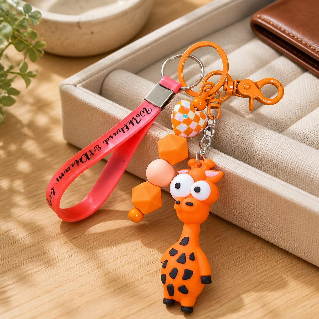 Giraffe Keychain Wristlet