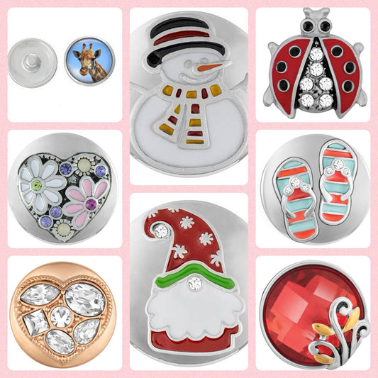 Snap Jewelry-Assorted Ginger Snaps Lot (8 snaps) Interchangeable JewelryPink tiful of LOVE