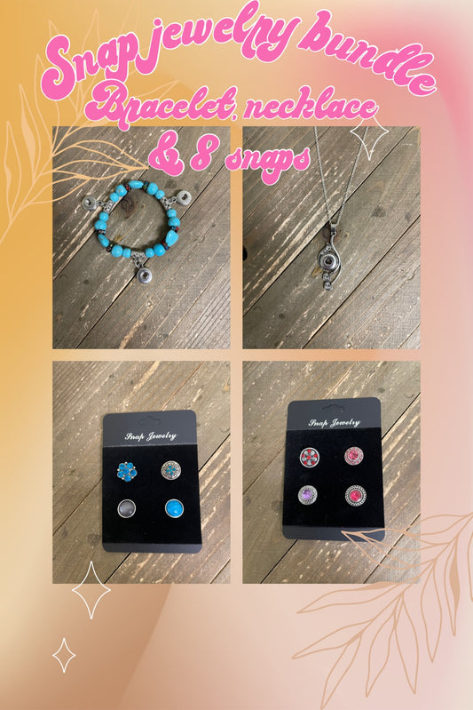 Mini SNAP LOT includes snap necklace, snap bracelet and 8 snapsPink tiful of LOVE