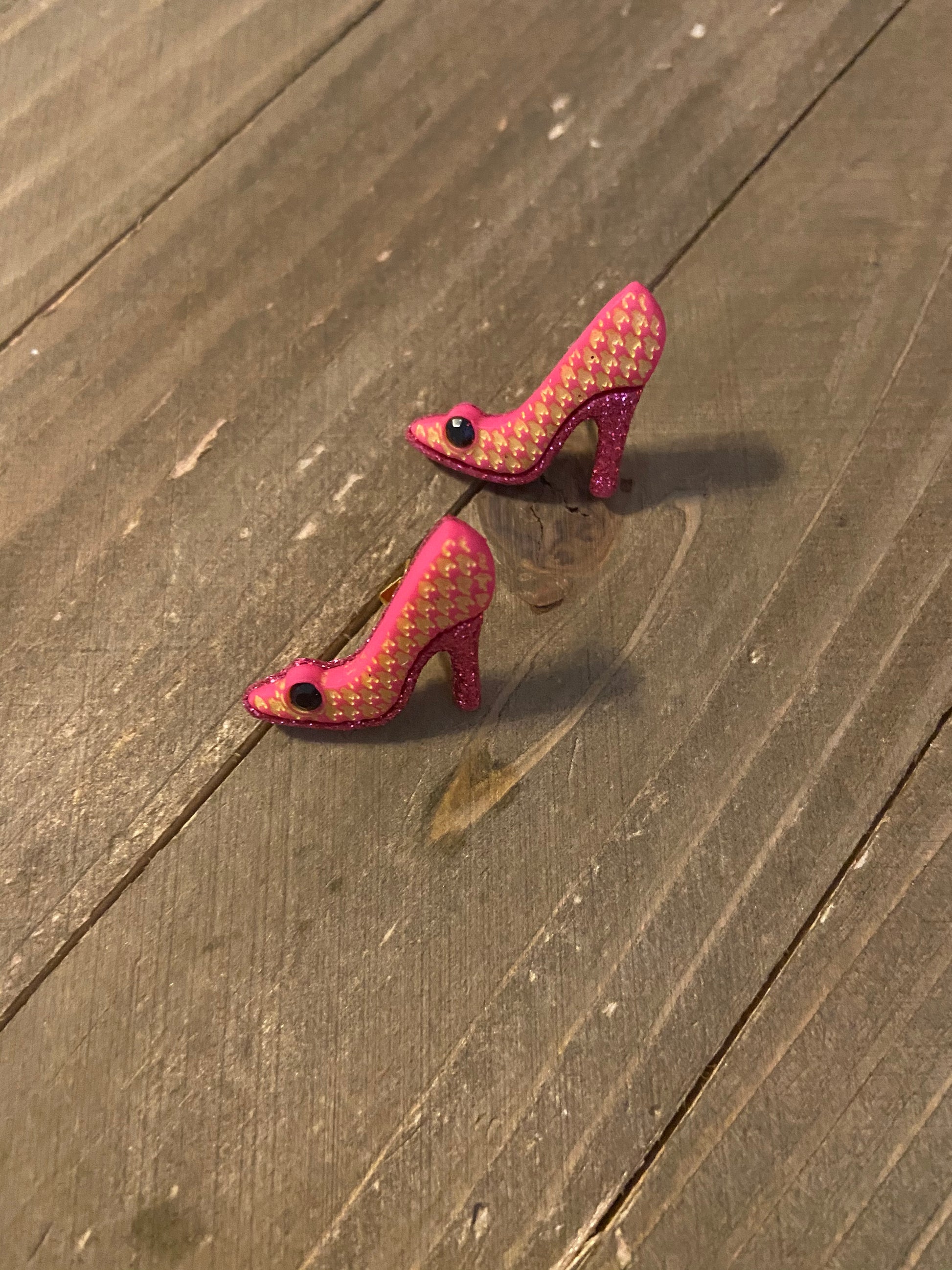 Fashionable High heel  Post EarringsPink tiful of LOVE