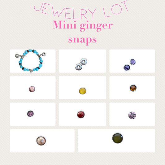 Jewelry LOT-mini snap lot includes mini snap bracelet, mini snap earrings and 10 mini snapsPink tiful of LOVE