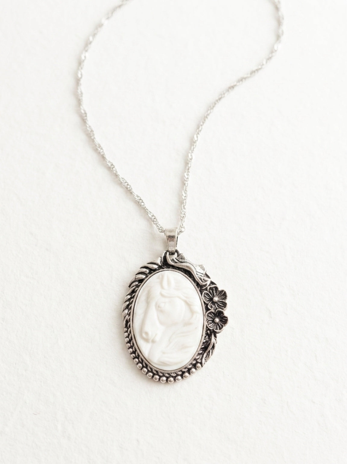 Horse Cameo Necklace