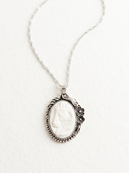 Horse Cameo Necklace