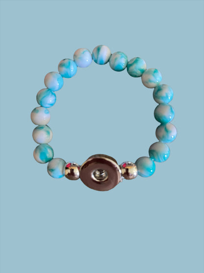 Interchangeable Jewelry Starter Set (9 Snaps &amp; 1 snap stretch bracelet)Pink tiful of LOVE