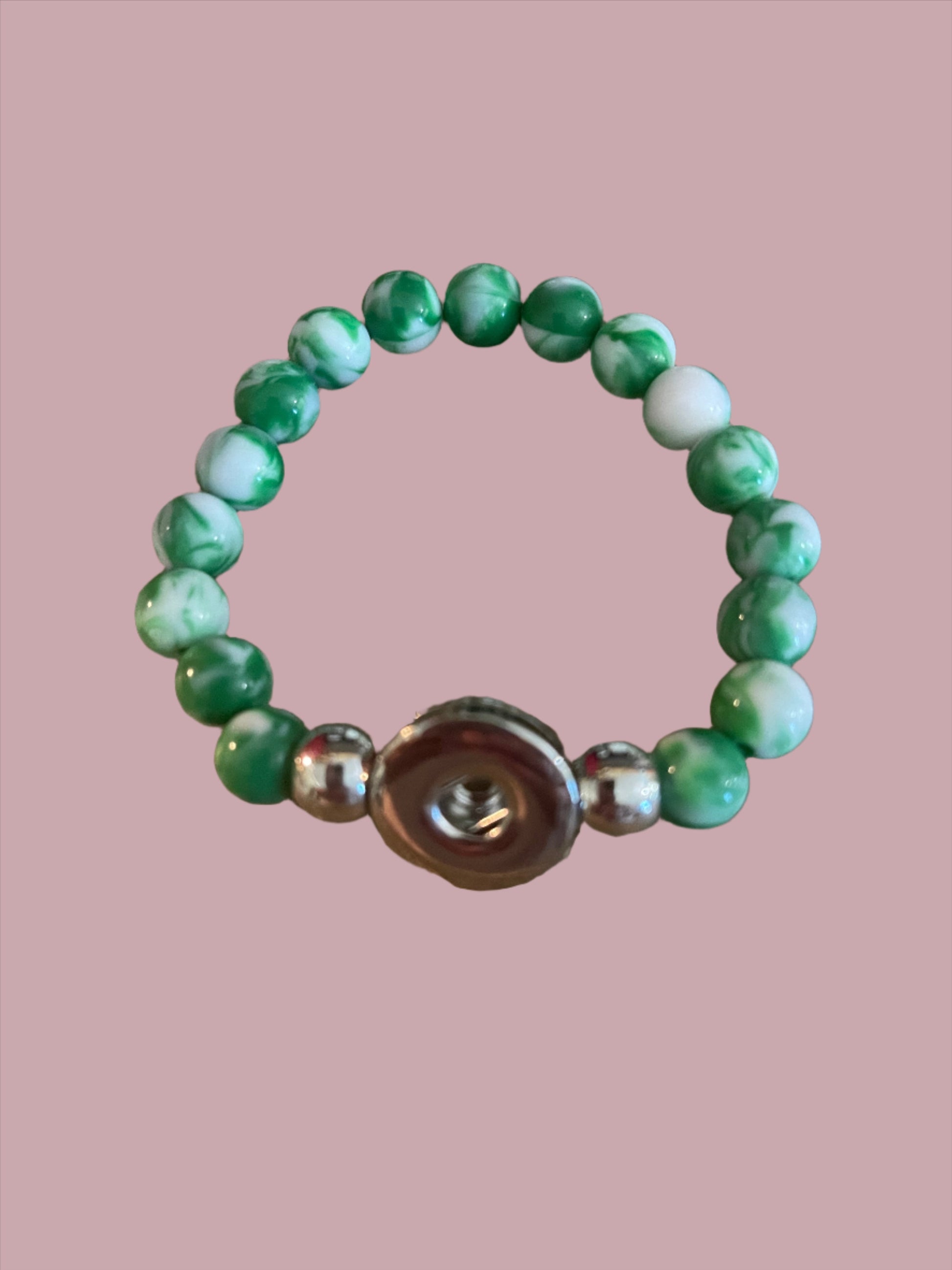 Starter Set-2 for Interchangable Jewelry (9 Snaps &amp; 1 snap stretch bracelet)Pink tiful of LOVE