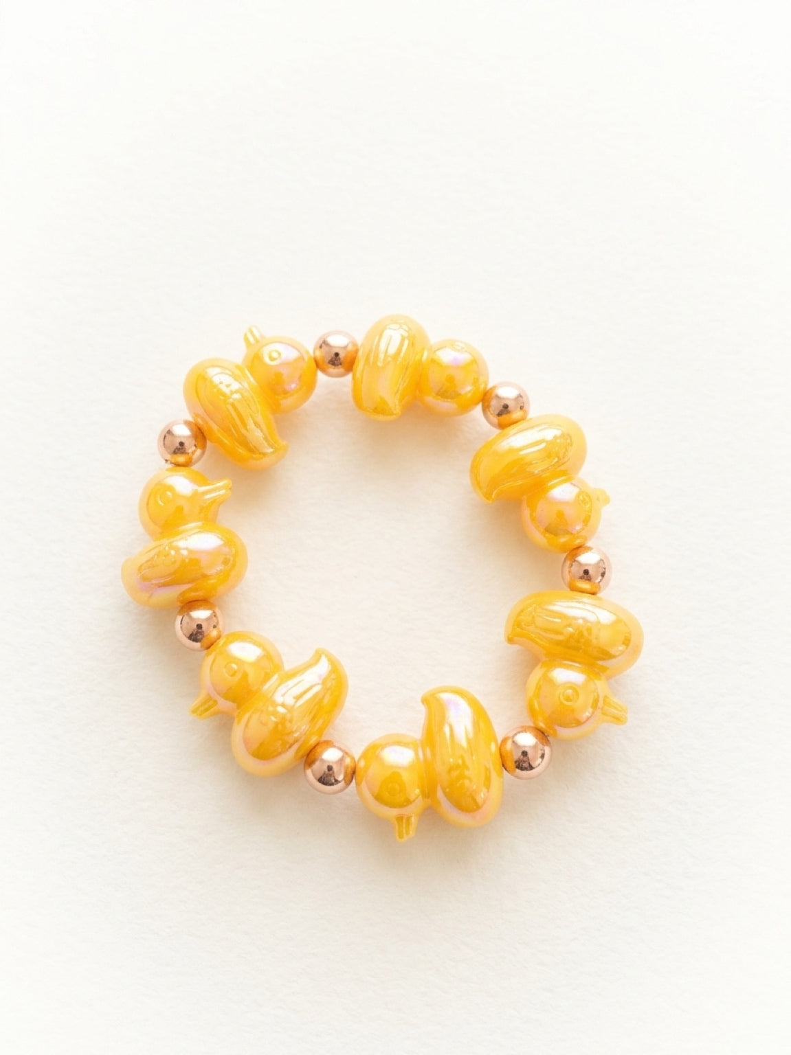 Iridescent Duckling Beaded Stretch Bracelet