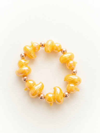 Iridescent Duckling Beaded Stretch Bracelet