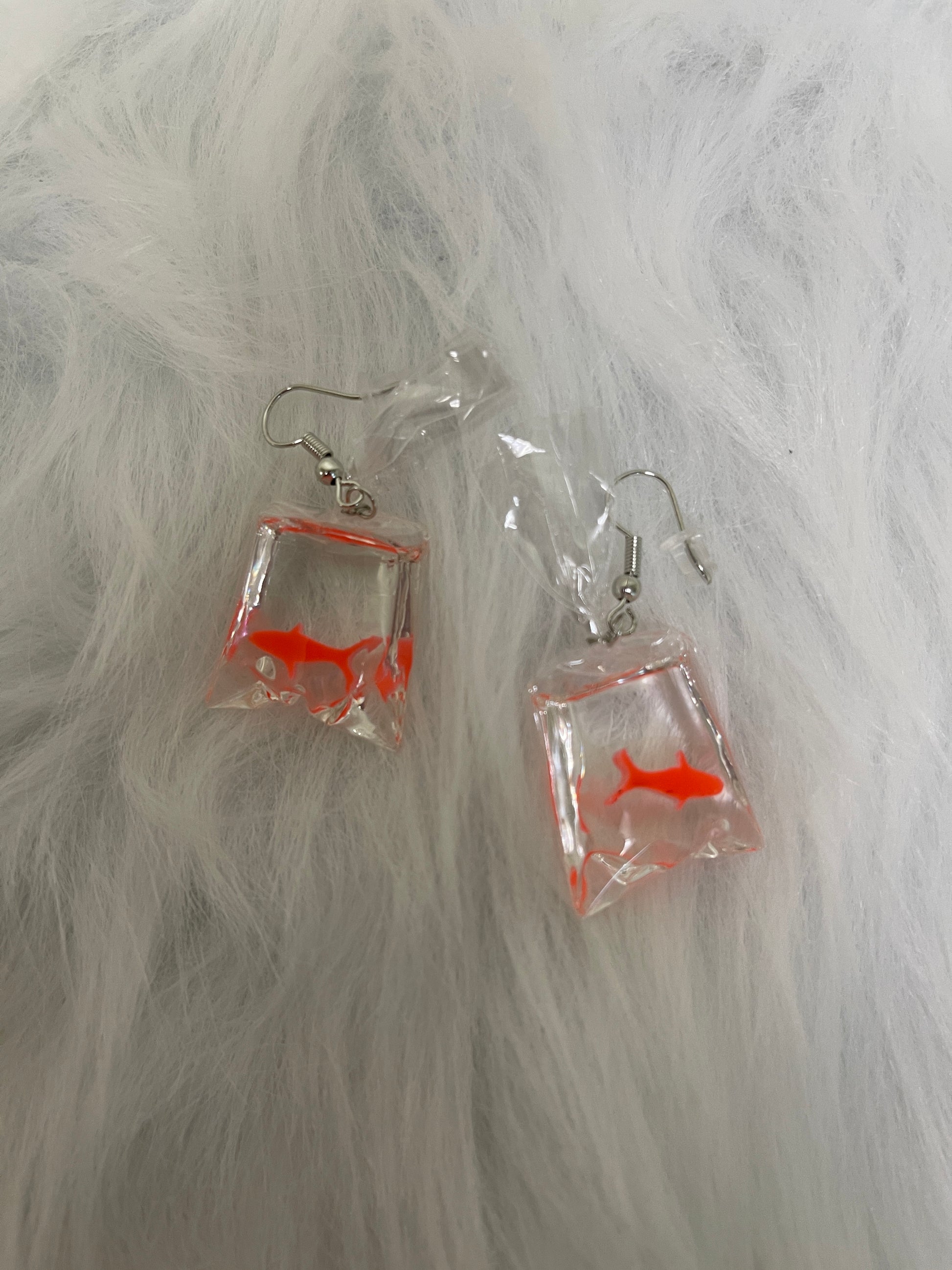 Gold Fish Wire EarringsPink tiful of LOVE