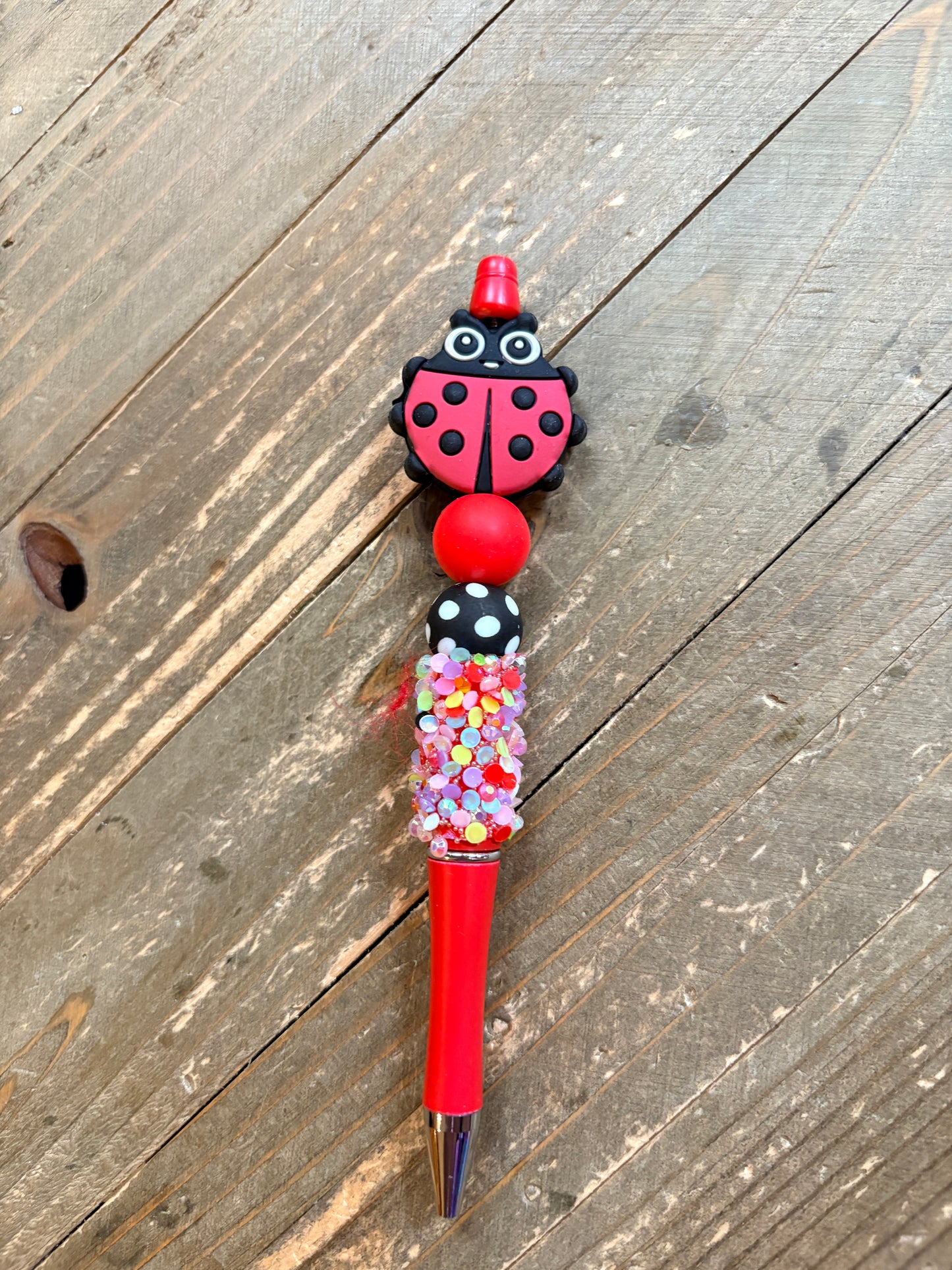 Ladybug Beaded Pen