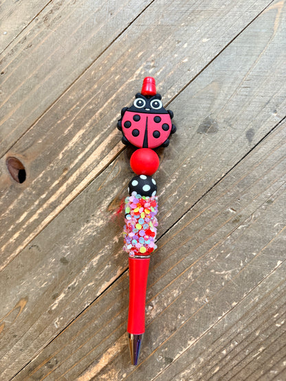 Ladybug Beaded Pen