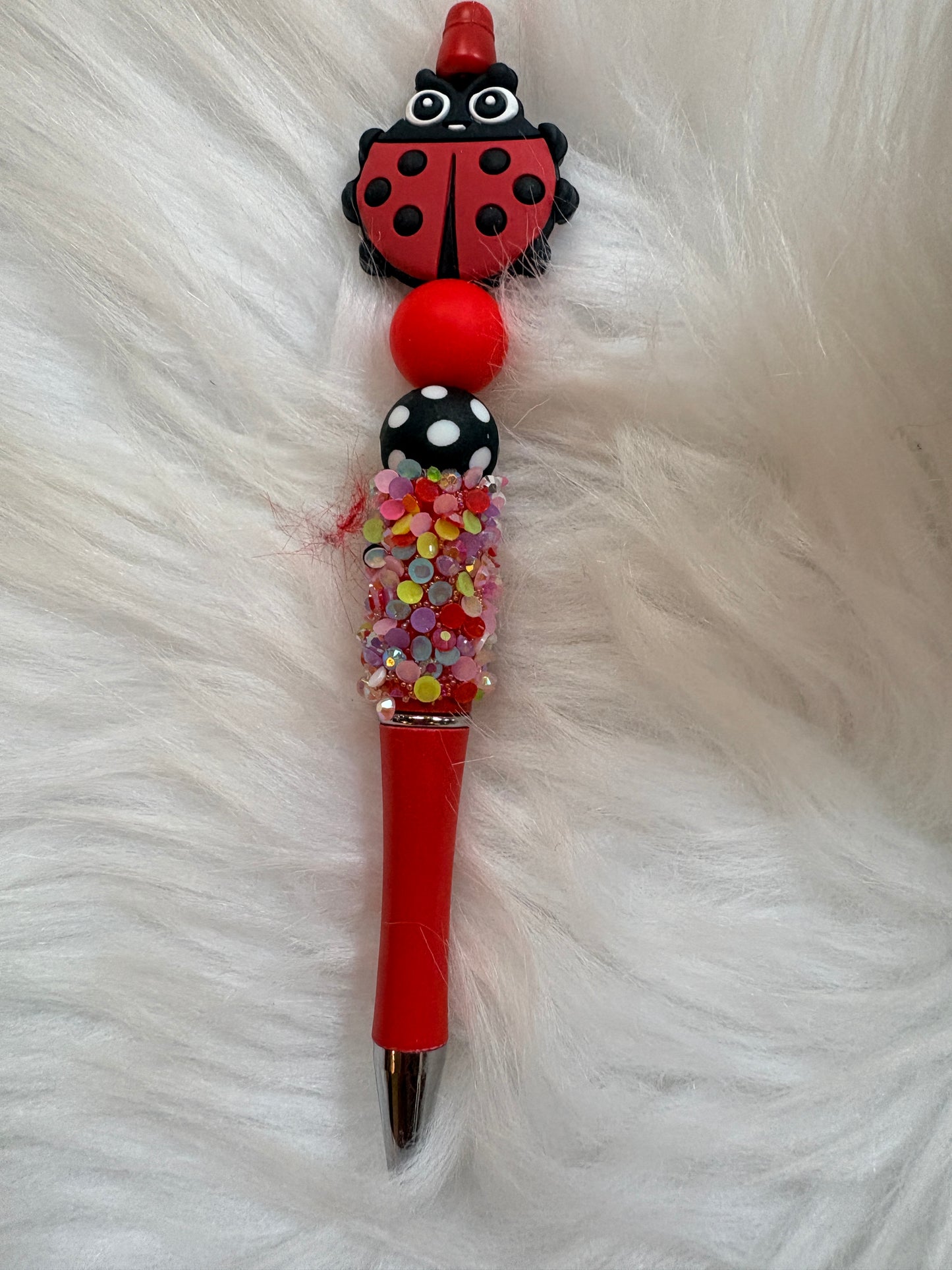 Ladybug Beaded Pen