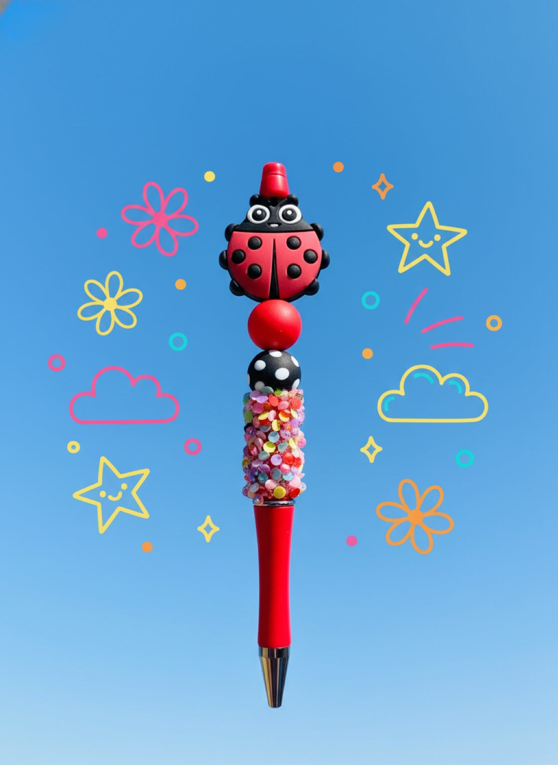 Ladybug Beaded Pen